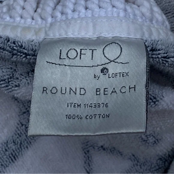 Loft by Lofton Round Beach Towel 65” Picnic Blanket Souk Print 100% Cotton - Picture 3 of 6